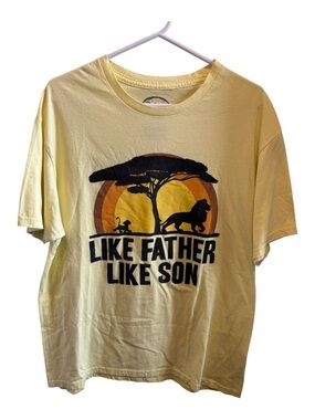 Disney Yellow Lion King 'Like Father Like Son' Short Sleeve Tee